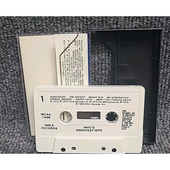 Vintage The Who "Who's Greatest Hits" Cassette Tape 1983 MCA Records - Picture 3 of 4